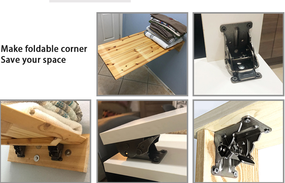 63mmx68mmx54mm Lock Extension Table Bed Leg Feet Steel Folding Foldable Support Bracket