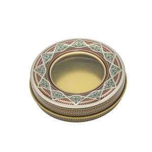 Quality 50ml Saffron Spice Box Round Candle Tin Jar Tin Aluminum Tea Tin wholesale