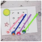 Stationery Supplies Plastic Cartoon 0.38mm Beautiful Black Gel Pen for Office