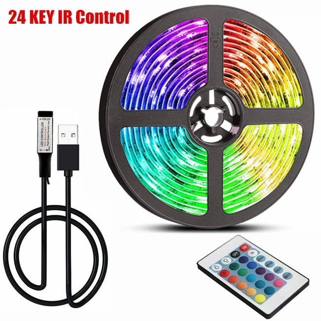 TV Lighting With 5m RGB LED Strip Light Set And Bluetooth Control