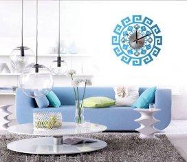Home Decoration Crystal Flower Designer Wall Sticker Clocks 10D001