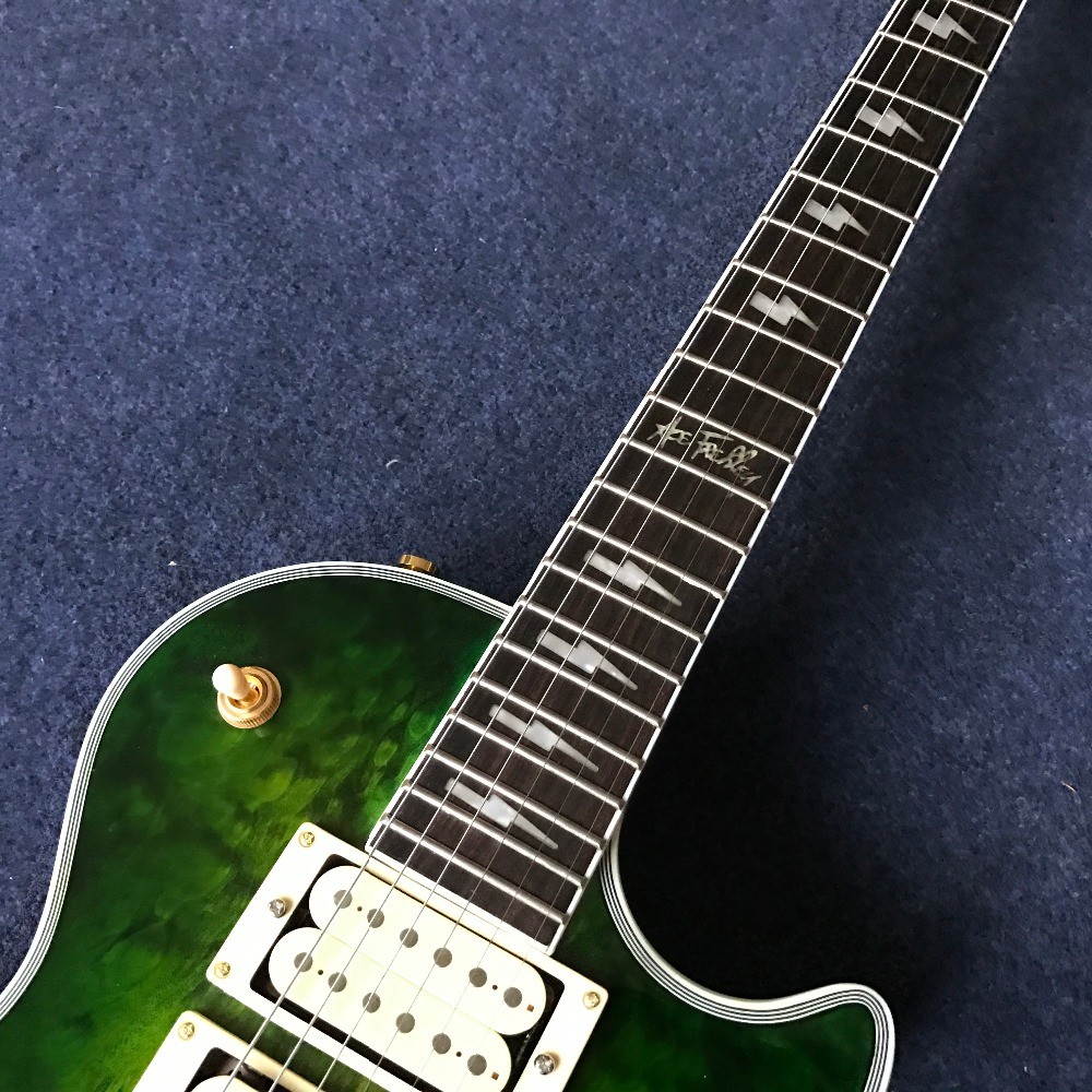 Custom Shop 3 Pickup Ace Frehley green color guitar musical instruments