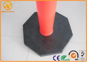 Quality 1150Mm Height Plastic Traffic Delineator Post T Top Bollards 6kgs Or 8kgs Black Rubber Base wholesale