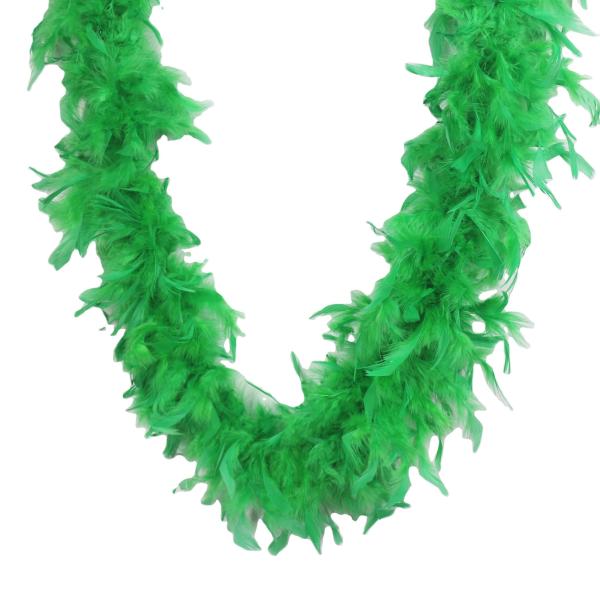Marabou And Turkey Chandelle Feather Boa , Green Feather Scarf Festival