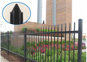 Quality Eco Friendly Black Steel Fence Rust Resistance Without Flaking / Fading wholesale