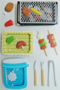 Quality Stationery Personalized Vintage Toy Stickers Barbecue Style 3D For Child Boy wholesale