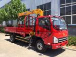 4 X 2 8 Tons / 3 Ton Truck Mounted Crane , 143kw Power Truck Loader Crane