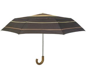 Quality Manual Open Wooden J Handle 190T Polyester Foldable Umbrella wholesale
