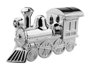 Quality Classical Silver Plating Zinc Alloy Train Coin Bank 145*55*85mm OEM wholesale