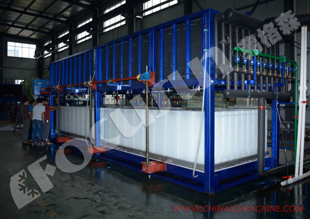 Milky White 27 Tons Direct Refrigeration Block Ice Maker with Video Outgoing-Inspection