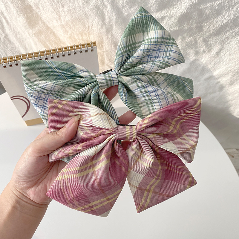 Jk Fabric Big Bow Hairpin Korea Ins Net Red Headdress Japanese Girl Super Fairy Head Hairpin Hair Accessory