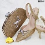 PU Fabric Supoo African Wedding Purse and Italian Ladies Shoes for Party ' Must