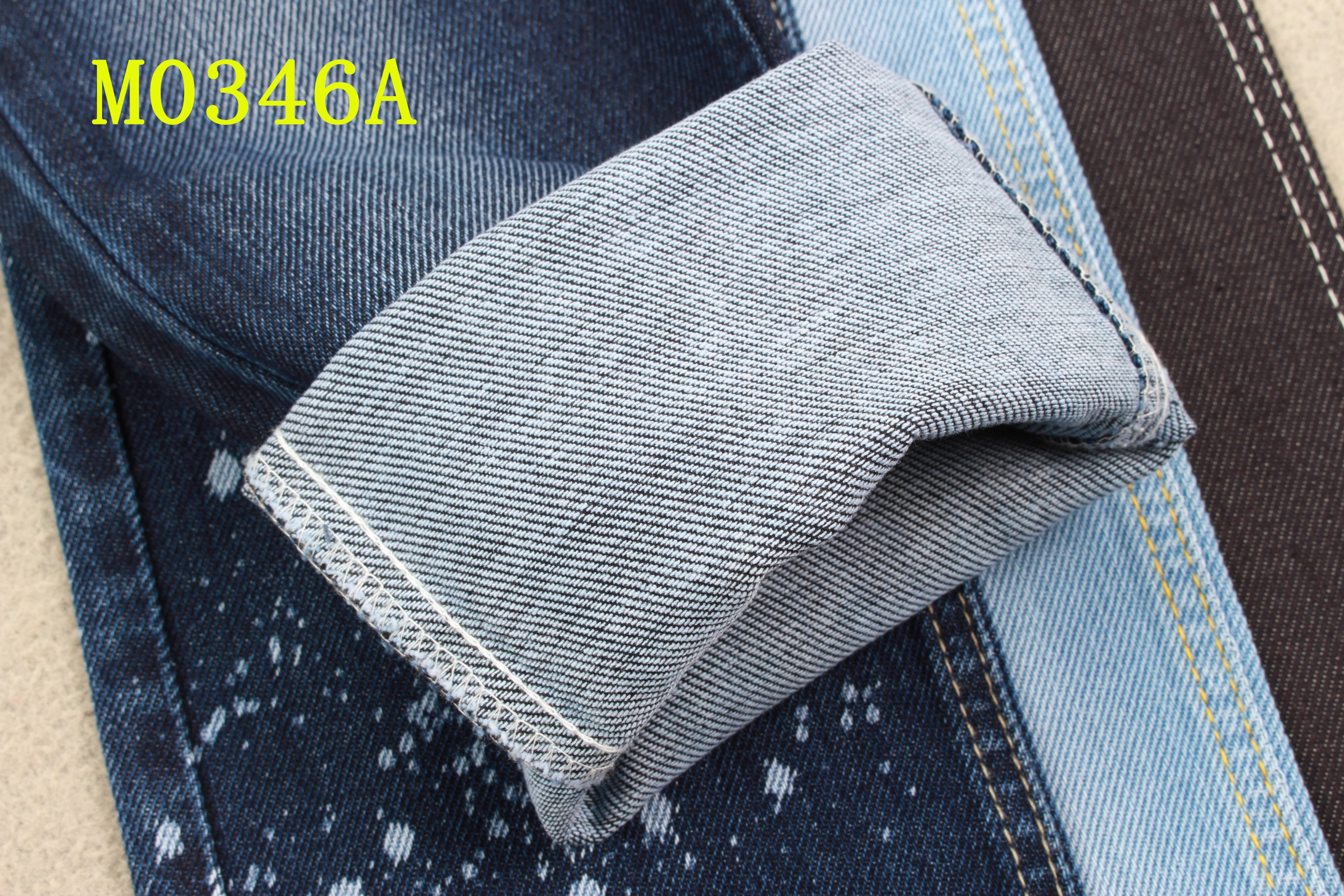 10Oz Double Layer Stretch Jeans Material Woven Denim Fabric For Women