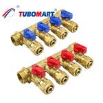 High Performance Brass Pex Manifold 2 - 12 Way Water Plumbing Manifold