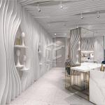 16mm Thick MDF Salon Display Furniture EPE Foam Packaging