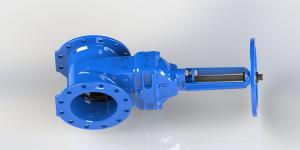 Quality Hand Wheel Or Top Cap Operated Water Gate Valve Red / Blue Epoxy Coated wholesale