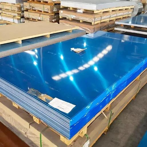 5052 5083 5754 Alloy Aluminium Sheet Plate 4′x8′ Blue Pvc Film Protected Cutting