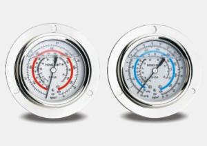 Quality R4O4a 2.5inch Oil Filled Vacuum Pressure Gauge Class 1.6 High And Low Pressure wholesale