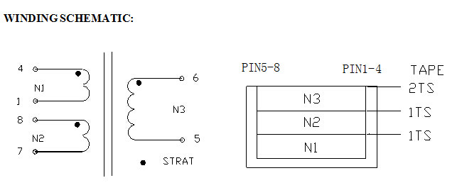 RM6 Switching Power Supply Transformer Flyback Wire Flexible Connection