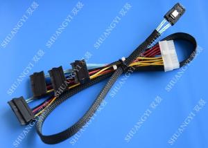 Quality Serial Attached SCSI SAS SFF 8087 TO SFF 8482 Cable 28AWG Multi–Port Length 65cm wholesale