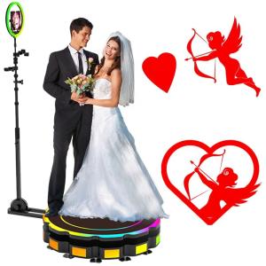 Quality 115CM 100CM Glass 360 Photo Booth Machine For Video Commercial Wedding wholesale