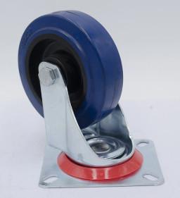 Quality 4'' Trolley Wheels Rubber Wheel Industrial Casters Wooden Floor 100mm wholesale