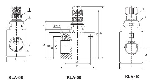 KLA Series Flow Control Valve KLA-15 regulate flow or pressure Check Valve