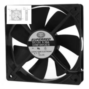 Quality 120X120X25 12V DC Cooling Fan With Lead Wire AWG26 And Signal Output Option wholesale