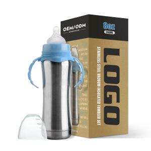 Quality 350ml Stainless Steel Baby Insulated Feeding Bottle Direct Drinking wholesale