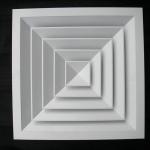Square Aluminum 1100 Ceiling Air Diffuser Fireproof Bake Surface Finished