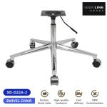 Stylish Black Office Chair Aluminum Base Height Adjustment With Metal Frame