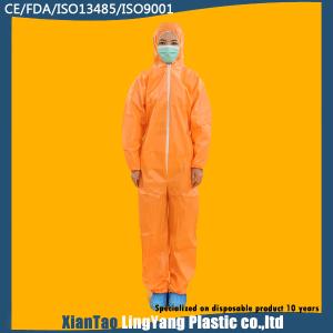 Quality Chemical Resistant Disposable Cleanroom Coverall , Custom Disposable Dust Suits wholesale
