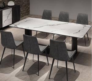 Quality Modern Stainless Steel Leg Luxury Marble Dining Table wholesale