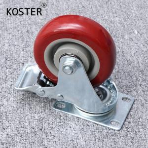 Quality 3inch 4inch 5inch PU/PVC Double Bearing Furniture Wheel Customization Trolley Castor wholesale