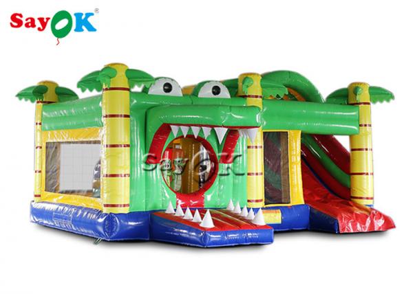 Cheap Customized School Crocodile Inflatable Bouncy Castle With Blower for sale