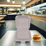 White Food Packing Disposable Microwave Safe Square Plastic Lunch Boxes with