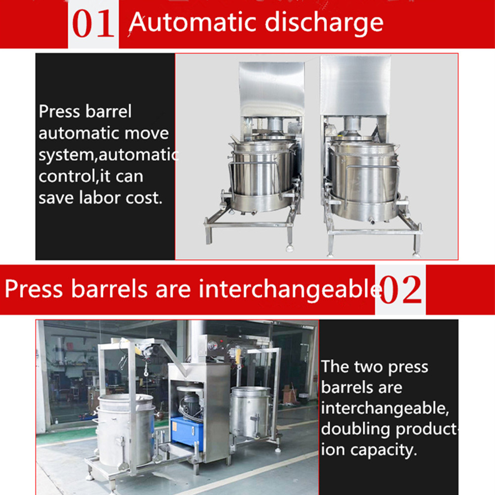 Commercial Hydraulic Cold Press Juicer with 50-500T Cylinder Pressure 1650*942*2270mm