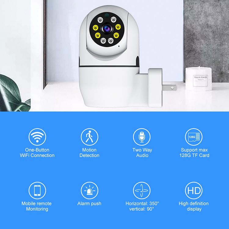 1080P Security PTZ Camera Two Way Audio WiFi HD With Night Vision