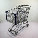 180L General Store Storage Supermarket Trolleys Steel Shopping Cart