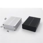 Heat Resistant Powder-coated Black Extruded Aluminum Enclosure 46*19*60mm With