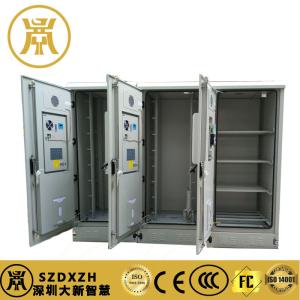 Quality 3 Bay Industrial And Commercial Outdoor Telecom Cabinets With Cooling wholesale