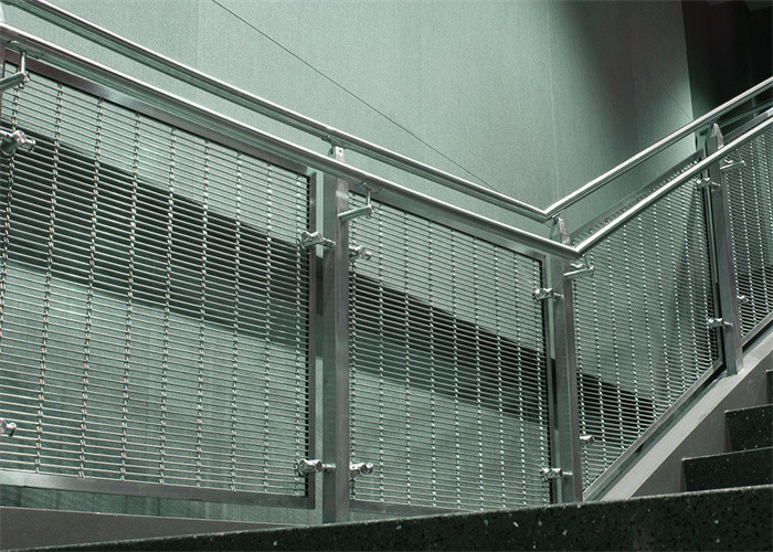Flexible 316 Stainless Steel Decorative Wire Mesh Architectural For Stair Railing