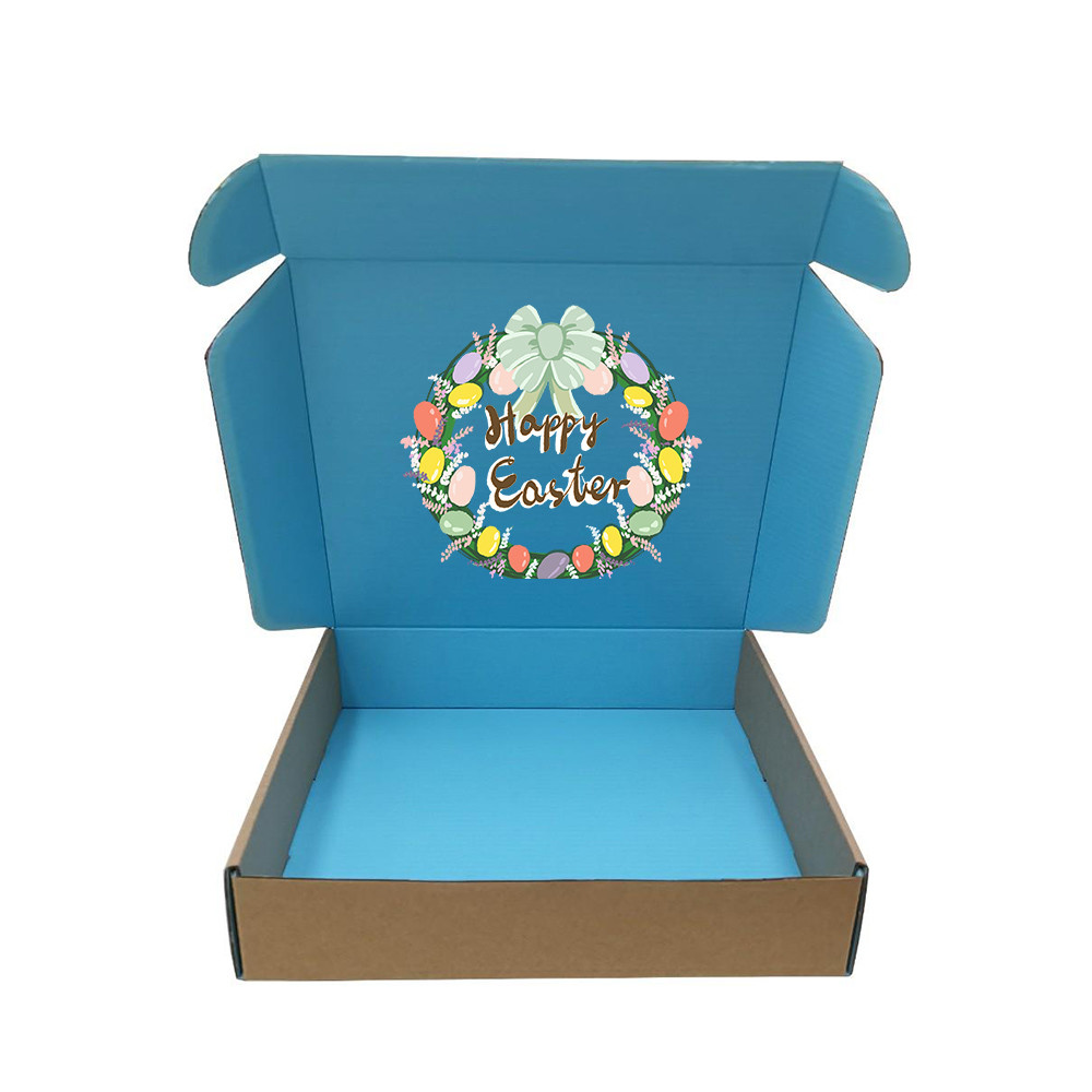 Recycled Brown Corrugated Paper Postage Gift Box For Wine