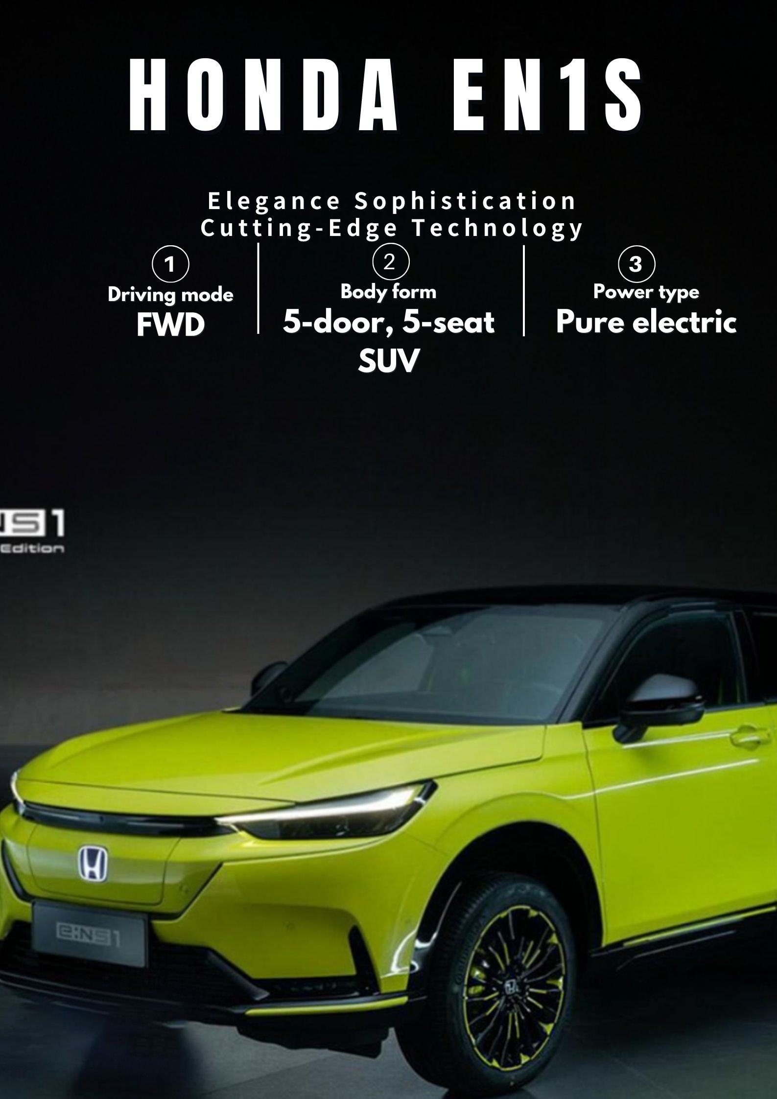 Pure Electric Honda NS1 2023 E-Type Edition SUV Deposit Now for High Speed 150kW Power