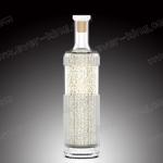Different Shapes White Glass Liquor Bottle Frosting 500ml 1.5L