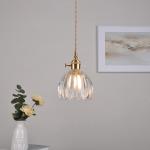 Modern Glass Pendant Light Clear Flower Pendant Lamp living dinning room hanging