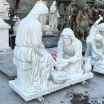 Marble Jesus Washing His Disciple'S Feet Sculpture Life Size White Marble Jesus