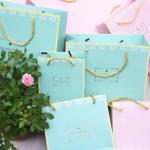 Elegant Decorative Paper Bags , UV Coating Paper Grocery Bags With Handles