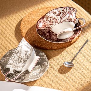 Quality Red Ceramic Cup Saucer Set 200ml For Hot Drinks At Party Occasions wholesale