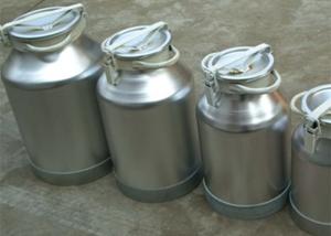 Quality High Rubber Sealing Aluminium Lockable Milk Cans With FDA Certificate wholesale